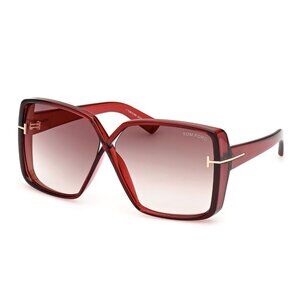 NEW TOM FORD YVONNE FT1117 66G SUNGLASSES RED WOMEN TF1117 66G